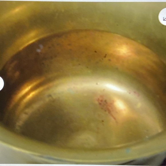 Vtg Large Brass Planter Pot Brimmed from Montgomery Ward Store Korea - Picture 3 of 4